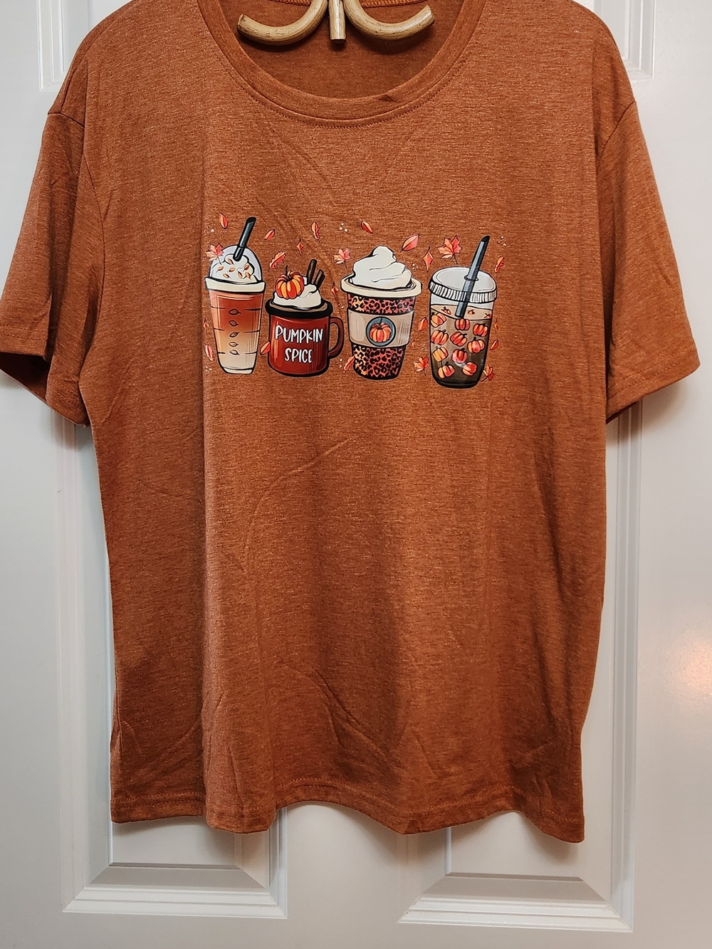 Pumpkin Spice Graphic Tee - Rust Orange XL